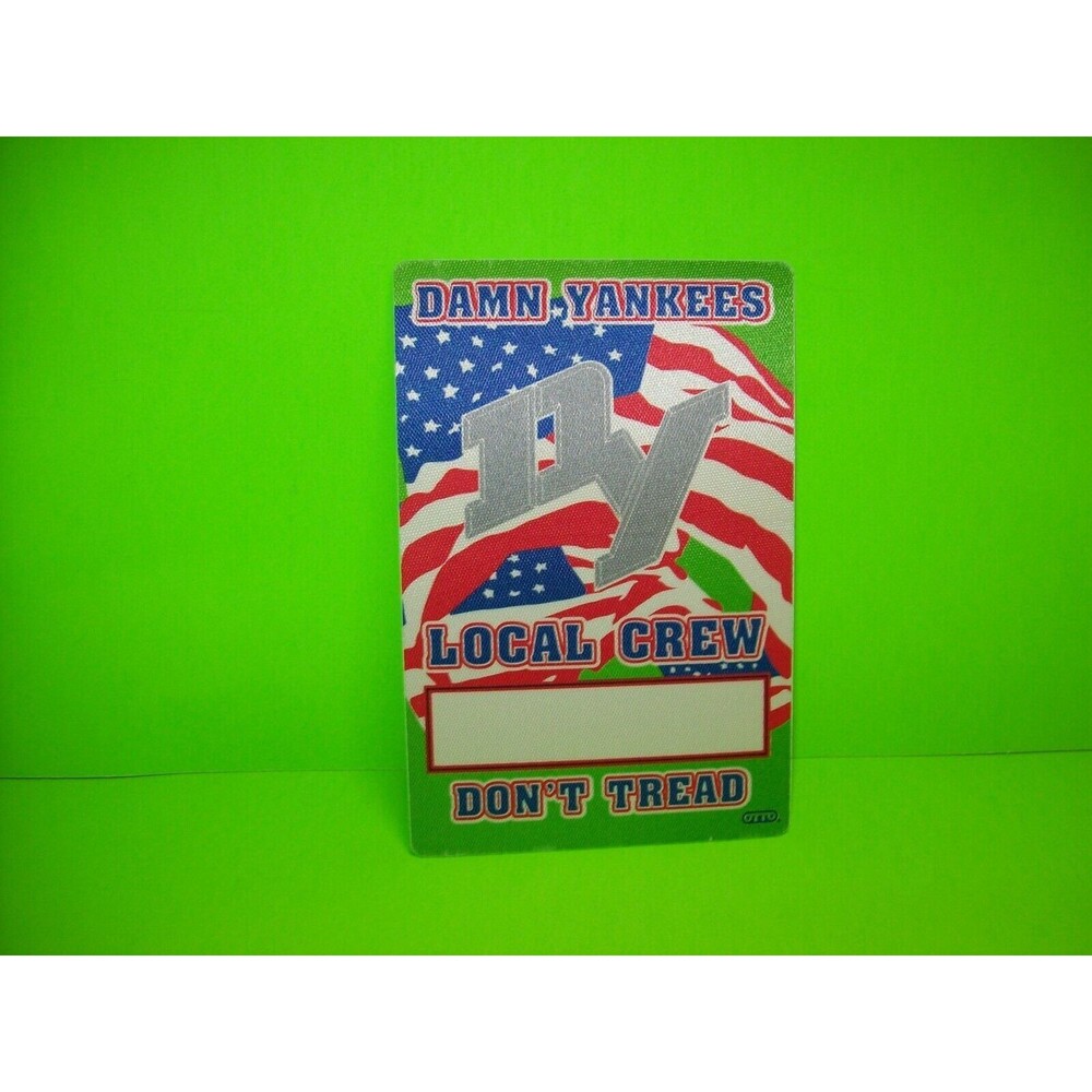 Damn Yankees Back Stage Pass Local Crew Original Rock Styx Nugent Don't Tread